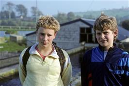 Jason Vasey and Mark Ivey at the Erme Mill fish farm