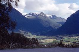 Fabulous views down to Byrkjelo and the Votedalen valley, from the Utvik fell road [New scan, August 2019]