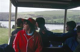 Taking the trailer back to the shop and entrance at Gweek Seal Sanctuary [New scan, July 2019. Kodachrome 200 film]