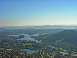 View to the inland area of Bergen from the Ulriken Upper Cable Car Station