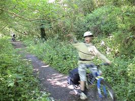 Louis on the railway path to Loddiswell