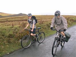 Joe and Gage riding towards Hexworthy