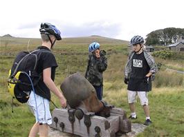 Oliver, Harry and Gage with the Proving Canon at Powdermills