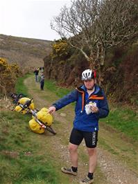Gavin Pearson on the coast path from Hunter's Inn to Woody Bay