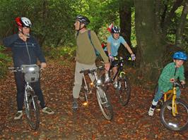 Gavin, Nick, Joe and Donald on the lower Hembury track