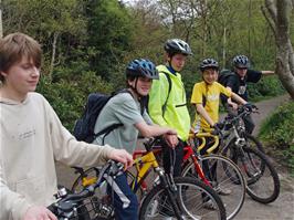 Steven, Sol, Peter, Keir and Gage in Stover Country Park
