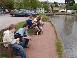Steven, Gage and the rest of the group at Stoke Gabriel