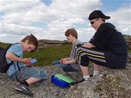 Dennis finds a Dartmoor letterbox at Ugborough Beacon