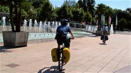 Place de la Navigation, Lausanne, 3.1 miles into the ride