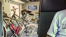 Easy bike storage on the train from Lausanne to Olten