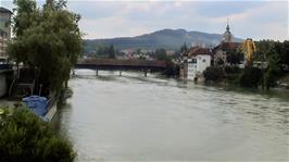 The River Aare at Olten after getting off our train, 5.1 cycling miles into the ride