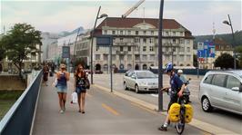 The bridge outside the station at Olten
