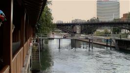 Flussbad public swimming provides some great entertainment on the way in to Zurich, 24.5 miles from Brugg hostel