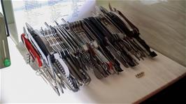 The biggest penknife in the world at the Victorinox flagship store, Zurich, 29.0 miles into the ride
