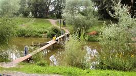 Traditional board walk over the River Töss at Kollbrunn, 29.8 miles into the ride