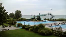 View from our room at Rorschach youth hostel as the rain sets in again