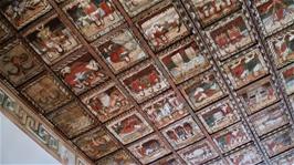 The illustrated ceiling of St Martin's Church, Zillis