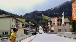 Splügen town centre, 11.5 miles into the ride