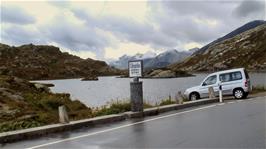 The San Bernardino Pass - 2066m above sea level and 24.1 miles into the ride