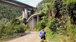 Typical Swiss tunneling between Anzonico and Chironico, after lunch by the roadside, 25.9 miles into the ride