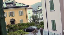View from our room window at Airolo independent hostel
