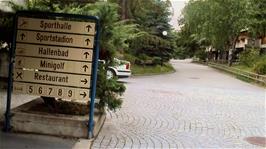 Signpost near reception