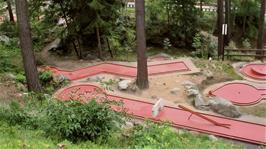 The Minigolf course at the Fiesch Sports Holiday Resort