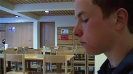 Eating in the restaurant at the Fiesch Sports Holiday Resort