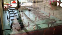 16 Table tennis tables tucked away in one of the many halls