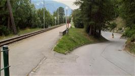 The station right outside Fiesch Sports Holiday Resort