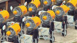 Snow canons, ready to make snow during the winter season