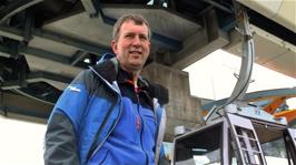 Michael discusses the frustrations of the whole group as we wait for the Gondola Operator to finish his lunch break