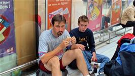 Lunch on the station at Gare du Nord, Paris