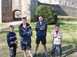 Dennis, Joe, Tao and Josh at Berry Pomeroy Castle - new photo for 2025