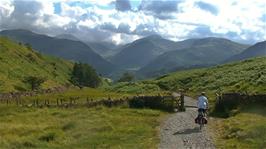 The track continues downhill to Borrowdale