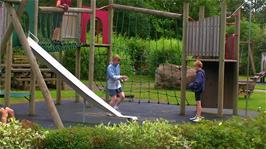 Heidi plays Hopscotch at Ennerdale Bridge Playpark