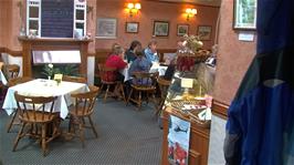 We were all extremely relieved to find the Lakeland Habit Cafe at Gosforth, where the kindly owner welcomed us in from the rain and helped us dry our clothes