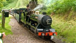 The second train approaches Fisherground station to take us back to our bikes at Dalegarth, to complete the world's shortest and most expensive train journey