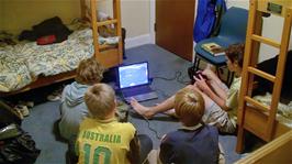 Atomic Bomberman in our dorm at Elterwater Youth Hostel this evening
