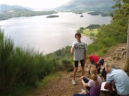 The breathtaking view across Derwent Water from Mary Mount - also the cover for OS map 90
