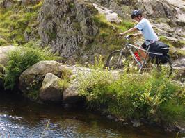 Freddie start on on the long track to Rosthwaite, from Watendlath