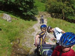 Approaching the bottom of the track