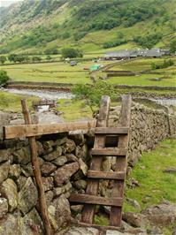 Returning to Seathwaite after our excursion to the waterfall