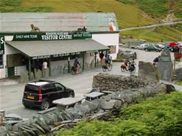 The Honister slate mine at the top of Honister Pass, 5.0 miles into the ride