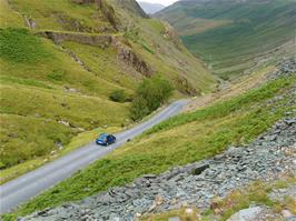 The long downhill to Buttermere from Honister Pass