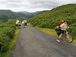 Starting the ascent of Harknott Pass, 1.7 miles from the hostel