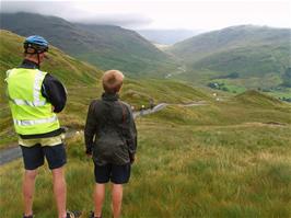Looking towards Wrynose Pass from the top of Hardknott