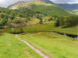 The footpath heads down to the delightful setting of Slater's Bridge