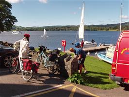 The view across Lake Windermere from Ambleside YH