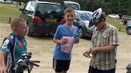 George with his "Blue" drink at Bolderwood near the Deer Sanctuary